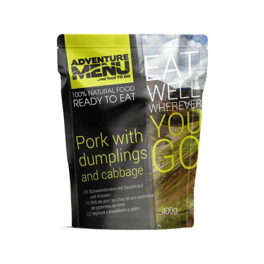 Porsaanpaisti kaalin ja perunamössöjen kera